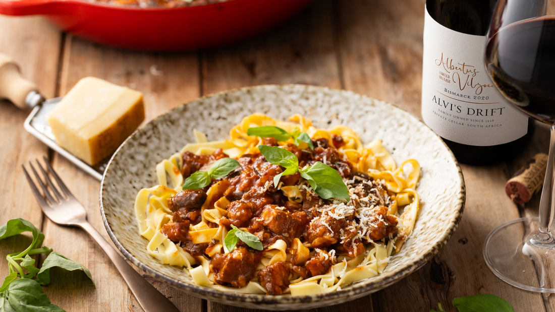 Recipe: Beef Brisket Ragu with Mushrooms & Tagliatelle with Albertus Viljoen Bismarck Pairing