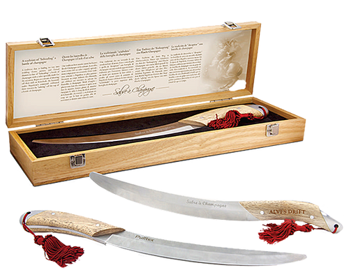 Alvi's Drift Wine Bottle Sabrage Sabre
